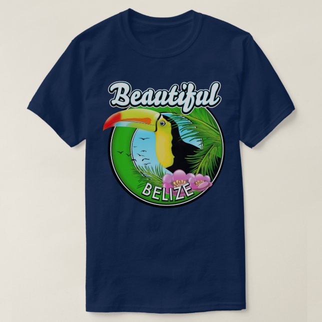Camiseta Belize retro tucano (Frente do Design)