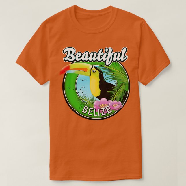 Camiseta Belize retro tucano (Frente do Design)