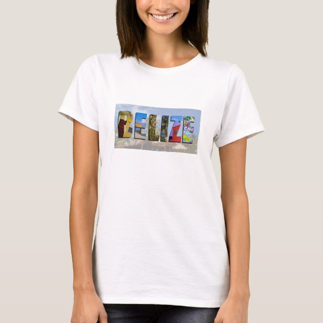 Camiseta Belize Tropical Beach Blue Ocean FoViagem (Frente)