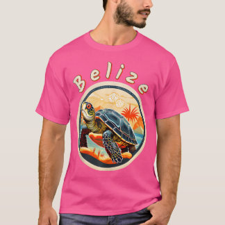 Camiseta Belize Turtle - Férias Correspondentes Dividindo A