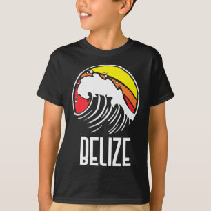 Camiseta Belize Vintage Anos 80 Retro Surf Beach Onda Gráfi