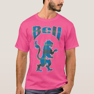Camiseta Bell Clan Kilt Tartan Lion Namesake Escocês