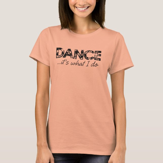 Camiseta Bella Boxy Crop T - Dança... É o que eu faço (Frente)