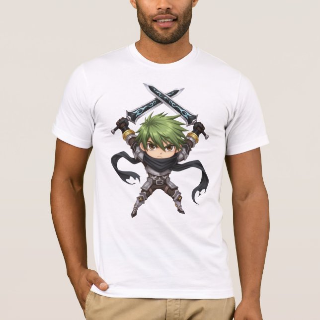 Camiseta Bella+Canvas A Lenda das Lâminas Duplas (Frente)