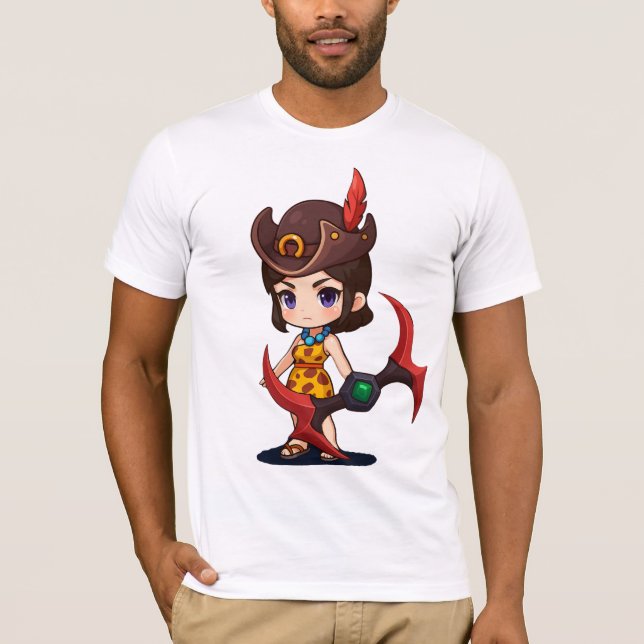 Camiseta Bella+Canvas Caçadora com Arco Rubro (Frente)