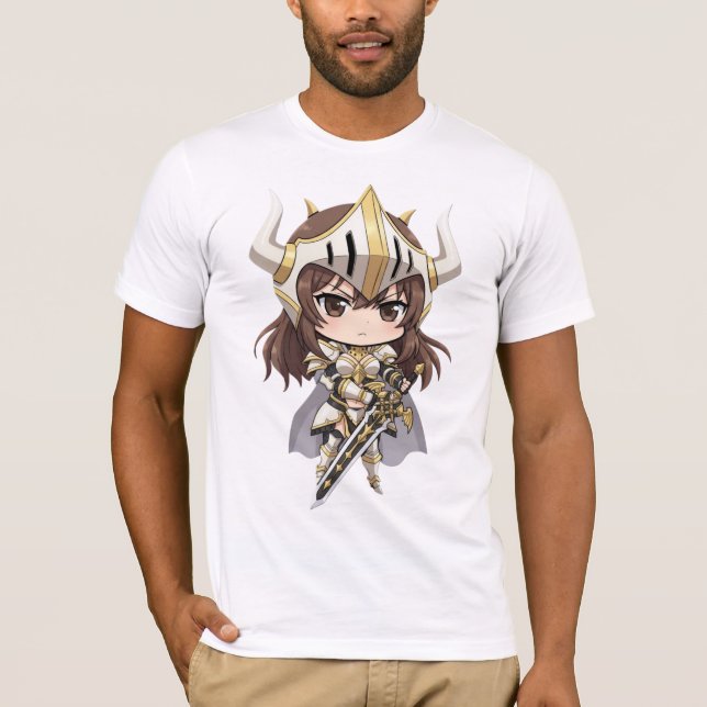 Camiseta Bella+Canvas Cavaleiro Chibi [F] (Frente)