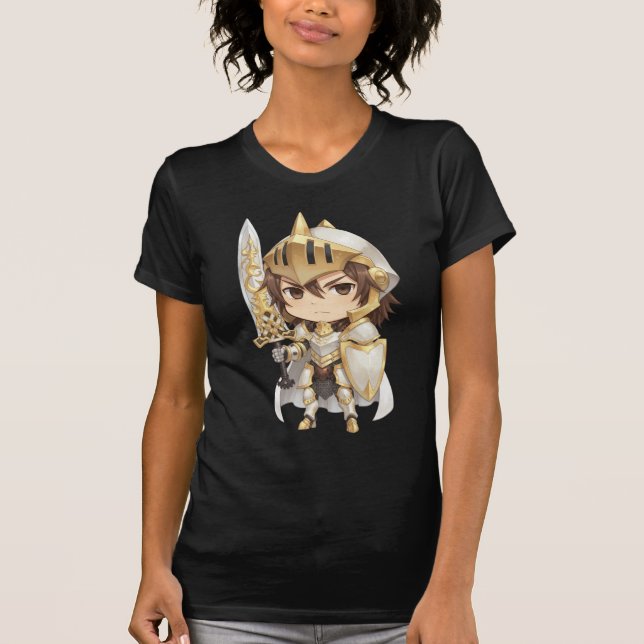 Camiseta Bella+Canvas Cavaleiro Chibi [M] (Frente)