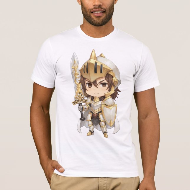 Camiseta Bella+Canvas Cavaleiro Chibi [M] (Frente)