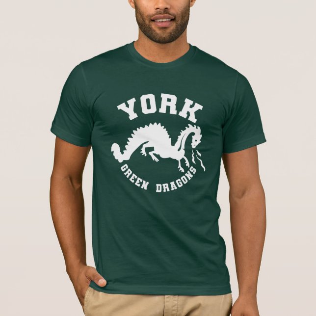 Camiseta Bella+Canvas dos Verdes de York - Verde (Frente)