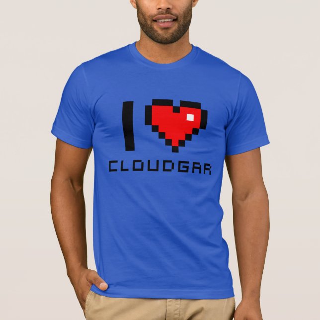 Camiseta Bella Canvas I love CLOUDGAR (Frente)
