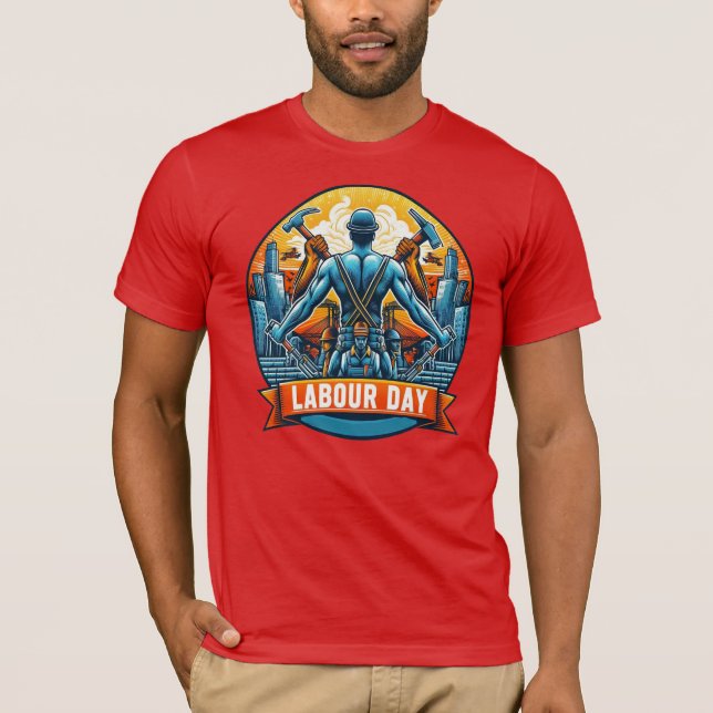 Camiseta Bella+Canvas Jersey Labor Day Design (Frente)