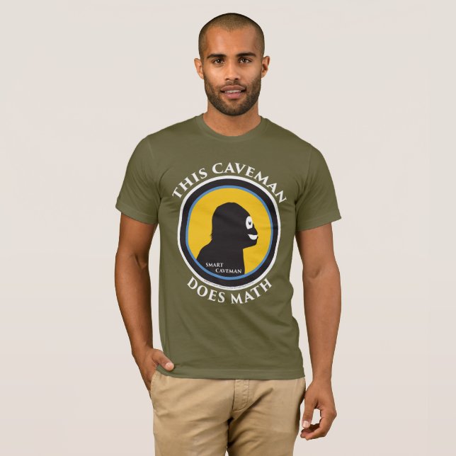 Camiseta Bella Canvas T-Shirt: Homem Inteligente de Matemát (Frente Completa)