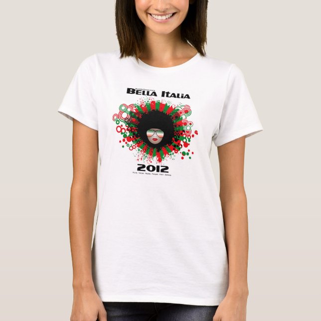 Camiseta Bella Italia 2012 com manga longa Tee com nomes na (Frente)