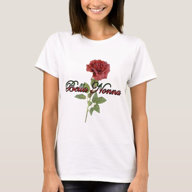Camiseta Bella Nonna (avó italiana bonita) (Frente)