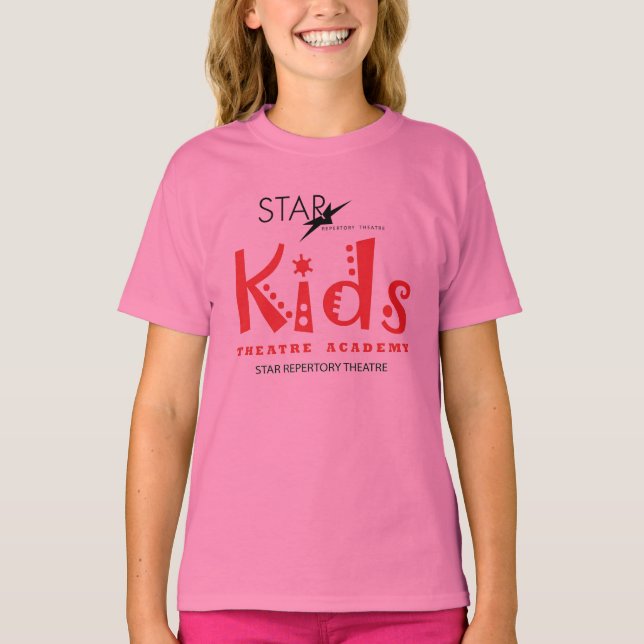 Camiseta "Bella" STAR Rosa Meninas Bebê (Frente)