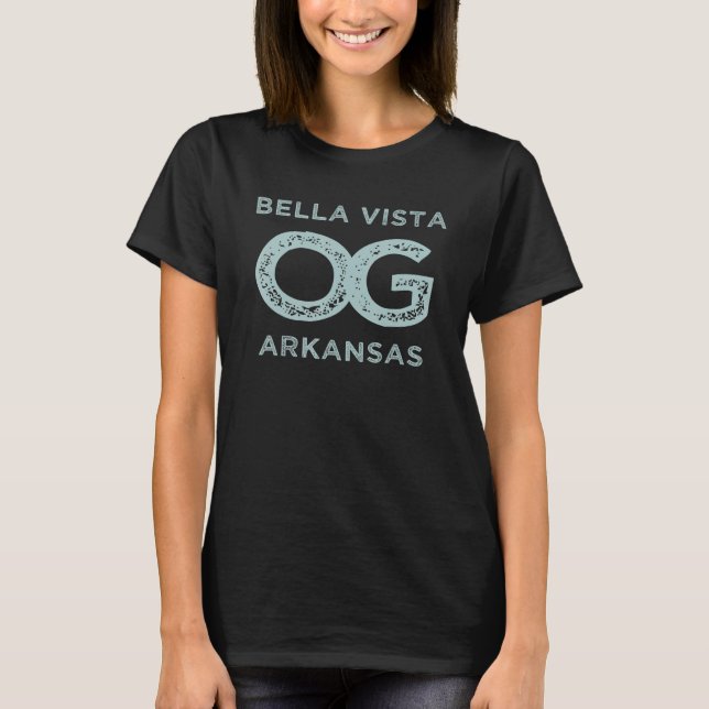Camiseta Bella Vista Arkansas mostra sua cidade natal origi (Frente)