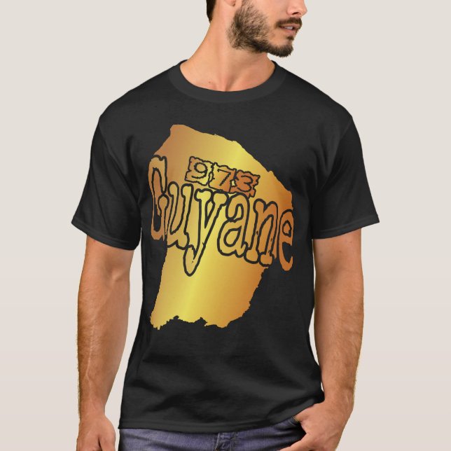 Camiseta Belle idee cadeau souvenir carte de la Guyane 973 (Frente)