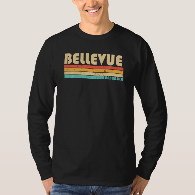 Camiseta Bellevue Ne Nebraska Funny City Home Roots Retro 7 (Frente)