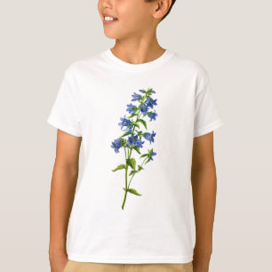 Camiseta Bellflower Provocação-Com folhas azul selecciona