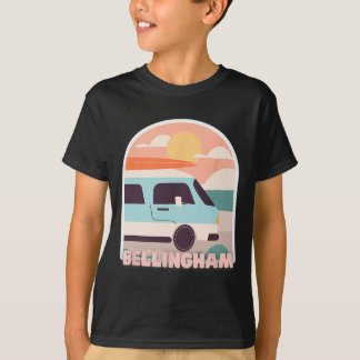 Camiseta Bellingham Beach Retro Pastel Colors Sun And Surfi