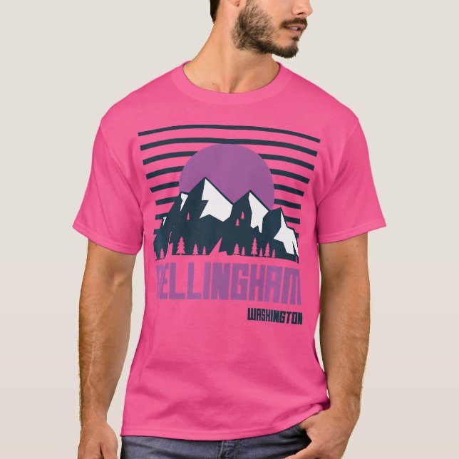 Camiseta Bellingham Vintage Montanhas Caminhando Campo Lava (Frente)