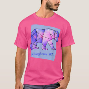 Camiseta Bellingham WA Galaxy Bear Abstrato Geometric Ani