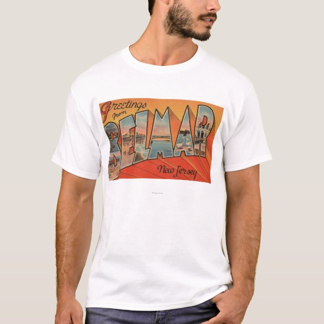 Camiseta Belmar, New-jersey - grandes cenas da letra (Frente)