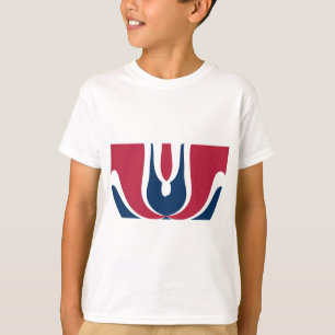 Camiseta Belo Abstrato de cor de textura vermelha, branca e