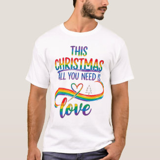 Camiseta Belo amor LGBTQ no Natal