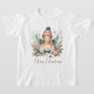 Camiseta Belo anjo de inverno em meio à natureza do norte