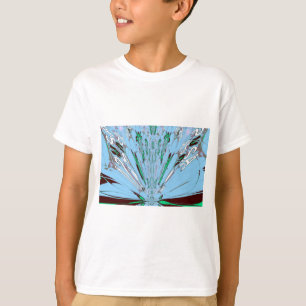 Camiseta Belo Aqua Azul Azul Incrível Arte Floral