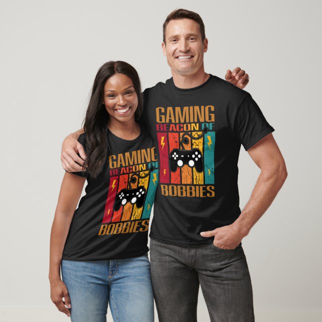 Camiseta Belo Beacon de Jogos da Imagem Retro de Bobbies (Unissex)