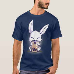 Camiseta Belo Bebendo Boba Kawaii Anime Boba Bubble