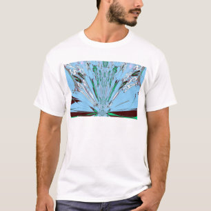 Camiseta Belo Belo Aqua Azul incrível Motif Floral de