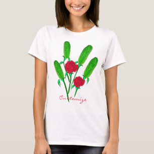 Camiseta Belo Buquê de picles com Rosas Thunder_Cove