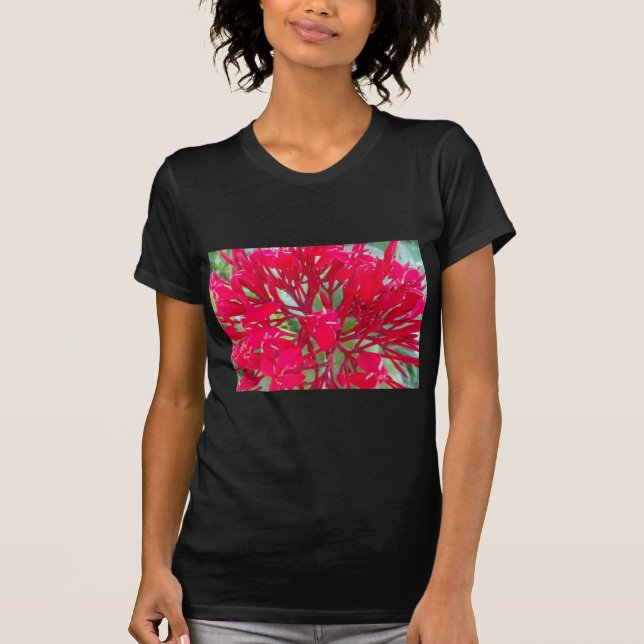 Camiseta Belo caleidoscópio de Red Milkweed Colorful (Frente)