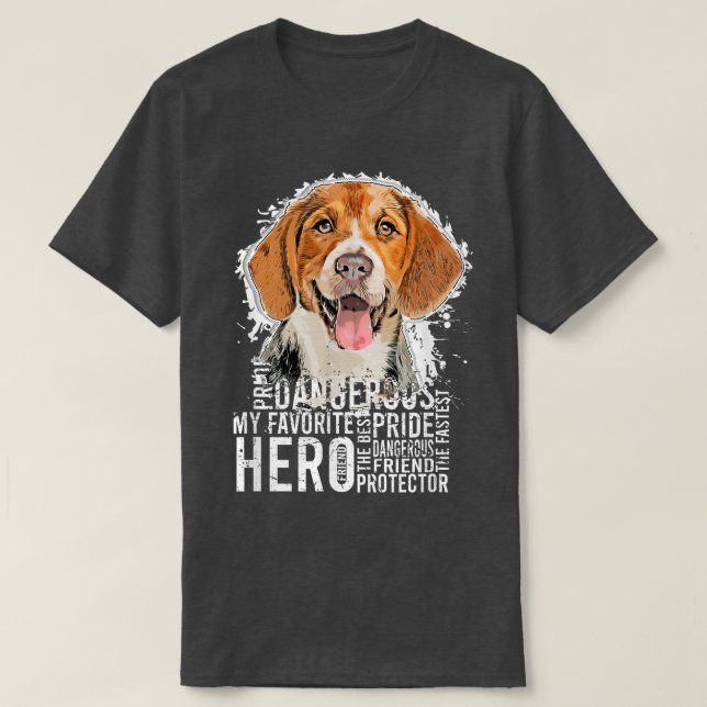 Camiseta Belo cão-beagle (Frente do Design)