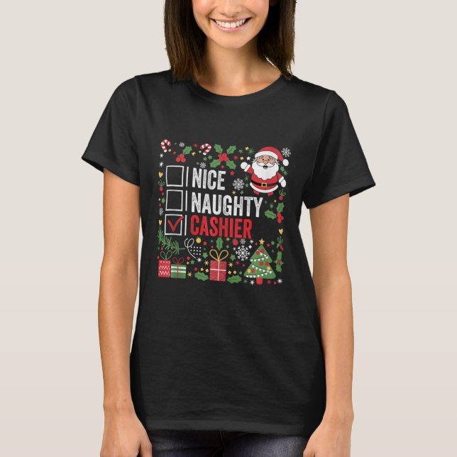 Camiseta Belo Cashier Engraçado Natal Papai Noel T (Frente)