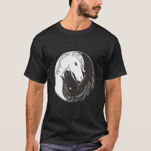 Camiseta Belo Cavalo Andando Cavalo Andando Ying Yang