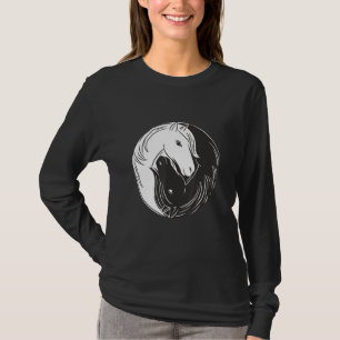 Camiseta Belo Cavalo Andando Cavalo Andando Ying Yang