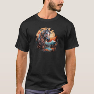 Camiseta belo cavalo selvagem Idea Criativa Inspiração Gra