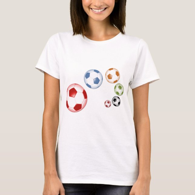 Camiseta Belo conjunto de bolas de futebol (Frente)