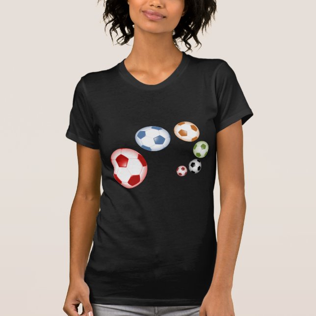 Camiseta Belo conjunto de bolas de futebol (Frente)
