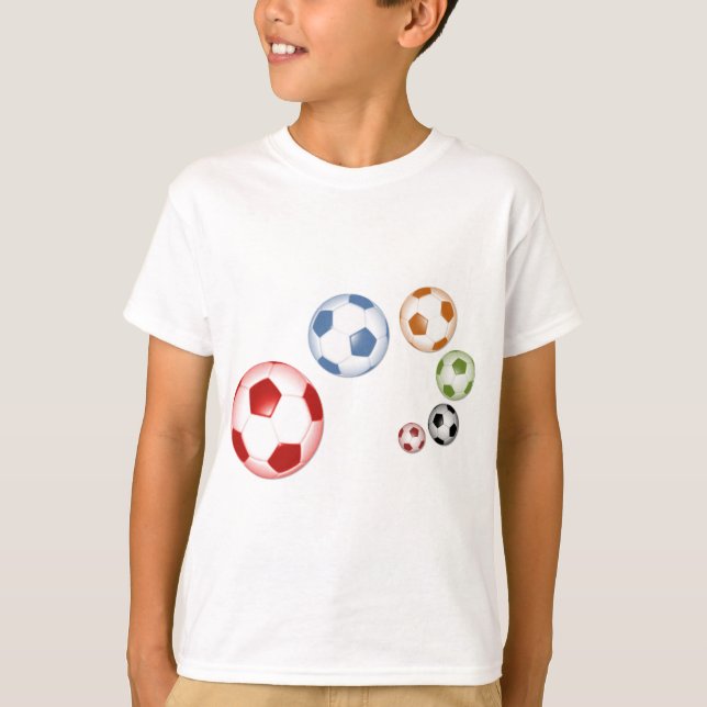 Camiseta Belo conjunto de bolas de futebol (Frente)