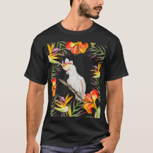 Camiseta Belo desenho de papagaio de aquarela