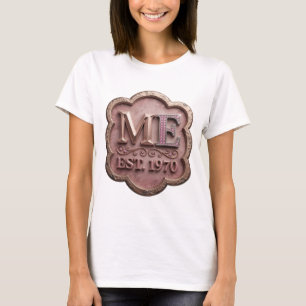Camiseta Belo Design Customizado ME EST 1970 em Ouro