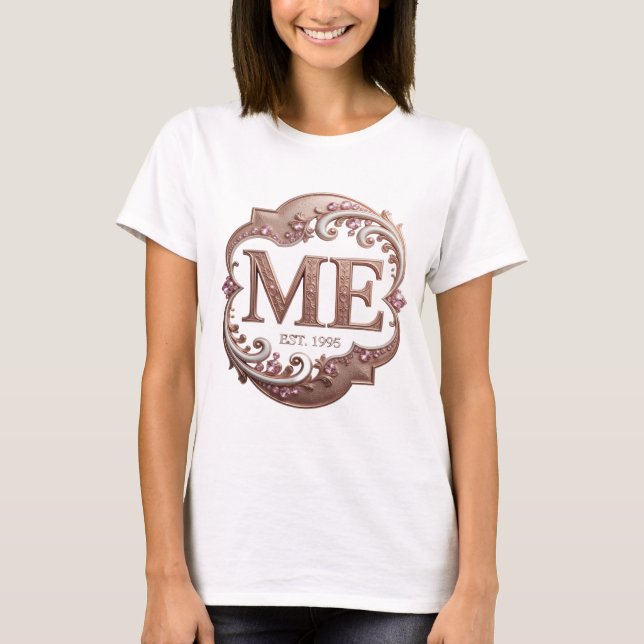 Camiseta Belo Design de ARTE ABSTRATA Dourada (Frente)