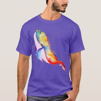 Camiseta Belo design de baleia de aquarela