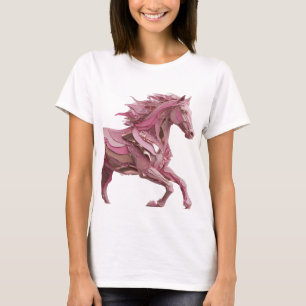 Camiseta Belo Design de CAVALO ROSA Prateado