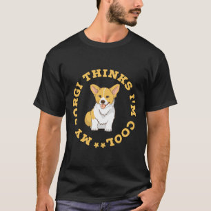Camiseta Belo Design de Corgi Cute Fiunny Corgi Citação M